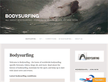 Tablet Screenshot of body-surfing.co.uk